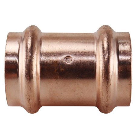 COPPER PRESS BY TMG 1 in. x 1 in. Copper Press x Press Coupling with Dimple Stop XPRC1